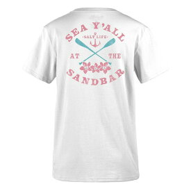 ソルトライフ レディース Tシャツ トップス Women's Sea Yall Cotton Graphic V-Neck T-Shirt White