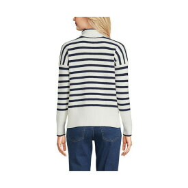 ランズエンド レディース ニット&セーター アウター Women's Drifter Pullover Sweater Ivory/balanced navy stripe
