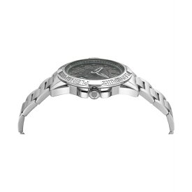 プレインスポーツ レディース 腕時計 アクセサリー Men's Touchdown Silver-Tone Stainless Steel Bracelet Watch 44mm Silver