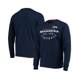トミー ヒルフィガー レディース Tシャツ トップス Men's College Navy Seattle Seahawks Peter Long Sleeve T-shirt Navy