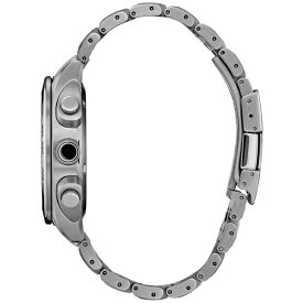 シチズン レディース 腕時計 アクセサリー Eco-Drive Men's Chronograph Sport Luxury Stainless Steel Bracelet Watch 43mm Silver-tone