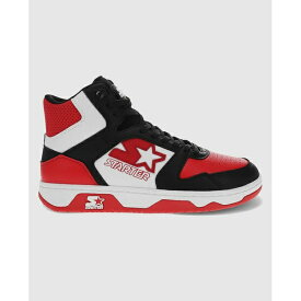 スターター メンズ スニーカー シューズ Men's Breakaway Mid Sneaker Black/White/Red