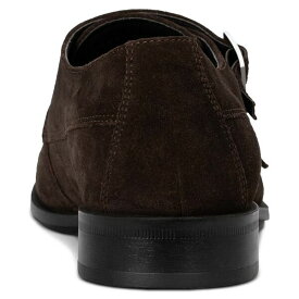 ボス メンズ スニーカー シューズ Men's Colby Double Monk Strap Suede Dress Shoes Dark Brown