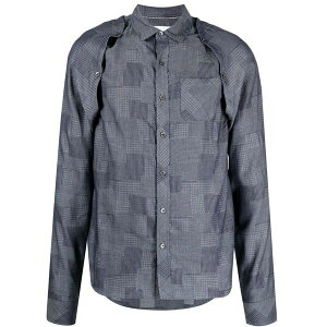 �v���C�x�[�g�X�g�b�N �����Y �V���c �g�b�v�X The dorian detachable-sleeve shirt Blue