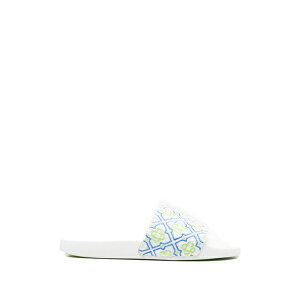 �J�T�u�����J �����Y �T���_�� �V���[�Y Monogram-detail open-toe slides White