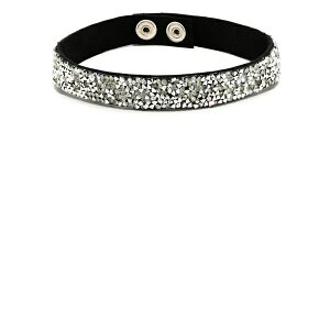 �}�m�[�L ���f�B�[�X �l�b�N���X�E�`���[�J�[�E�y���_���g�g�b�v �A�N�Z�T���[ Crystal-embellished leather choker Silver