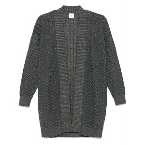 �C���u���e�B ���f�B�[�X �J�[�f�B�K�� �A�E�^�[ Metallic-threading cardigan Grey