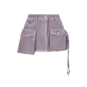 �W �A�e�B�R ���f�B�[�X �X�J�[�g �{�g���X Cargo-pocket cotton miniskirt Grey