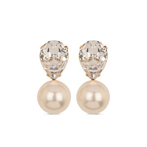 �W�F�j�t�@�[�x�A ���f�B�[�X �s�A�X���C�������O �A�N�Z�T���[ Crystal-pearl earrings Neutrals