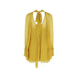 �X�e�D�h ���f�B�[�X �����s�[�X �g�b�v�X Bow-neck mini dress Yellow
