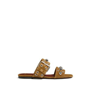���@�����e�B�m �K�����@�[�j ���f�B�[�X �T���_�� �V���[�Y Nellc䩘[te crust leather slide sandals Brown