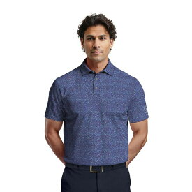 PGAツアー メンズ シャツ トップス Men's Micro-Floral Polo Shirt Peacoat