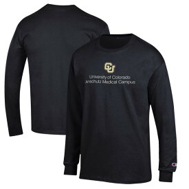 チャンピオン メンズ Tシャツ トップス Colorado Anschutz Medical Campus Champion Jersey Long Sleeve TShirt Black