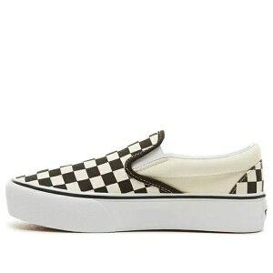 Vans �o���Y �����Y �X�j�[�J�[ �yVans Classic Slip-On Platform 'Checker - Black White' VN00018EBWW�z �T�C�Y US_M_4.5