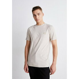 レ ドゥ メンズ Tシャツ トップス PIECE - Basic T-shirt - light sand melange/ivory