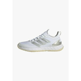 アディダス レディース フィットネス スポーツ ADIZERO UBERSONIC 4.1 TENNIS - Clay court tennis shoes - cloud white silver metallic grey one