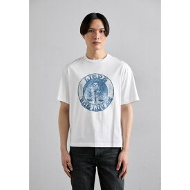 ニールバレット メンズ Tシャツ トップス DROPPED SHOULDER ROCK BAND ZODIAC LIBRA - Print T-shirt - white/blue