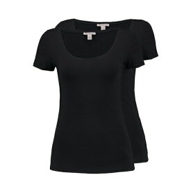アンナ フィールド レディース Tシャツ トップス 2 PACK - Basic T-shirt - black