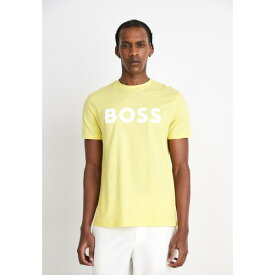 ボス メンズ Tシャツ トップス THINKING - Print T-shirt - bright yellow