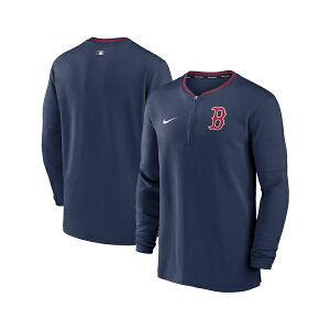 �i�C�L �����Y �V���c �g�b�v�X Men's Navy Boston Red Sox Authentic Collection Performance Half-Zip Top Navy