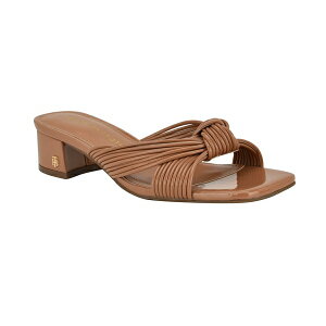 g~[ qtBK[ fB[X T_ V[Y Women's Philie Knotted Crisscross Block Heel Sandals Medium Natural Patent