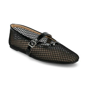 �W���[�j�[�R���N�V���� ���f�B�[�X �T���_�� �V���[�Y Women's Casha Mesh Mary Jane Flats Black