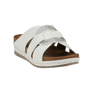 �W�[�V�[�V���[�Y ���f�B�[�X �T���_�� �V���[�Y Women's Betsy Embellished Wedge Sandals White