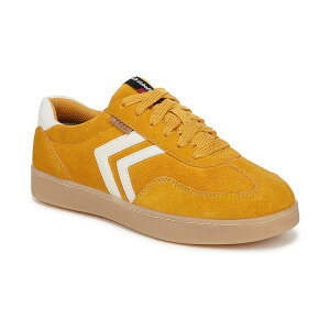 hN^[EV[ fB[X Xj[J[ V[Y Women's x Milk Bar Rebel Sport Low Profile Lace Up Sneakers Yellow/White Suede/Leather