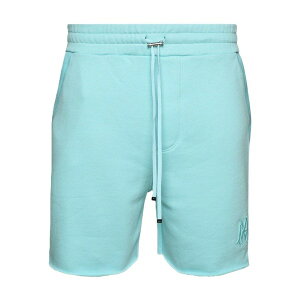 �A�~�� �����Y �J�W���A���p���c �{�g���X Logo raw hem shorts Blue