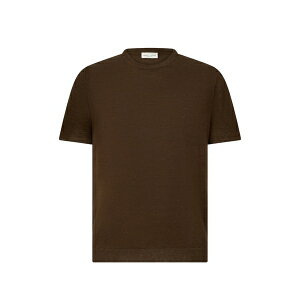 ���x���g�R���[�i �����Y T�V���c �g�b�v�X Textured knitted t-shirt Brown