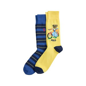 �����t���[���� �����Y �C�� �A���_�[�E�F�A Polo bear striped-pattern socks (pack of two) Yellow