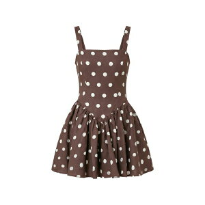 �j�R���X�J�[�N�E�b�h ���f�B�[�X �����s�[�X �g�b�v�X Vittoria polka-dot mini dress Brown