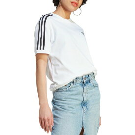 アディダス レディース シャツ トップス adidas Women's Adicolor Classics 3-Stripes T-Shirt White