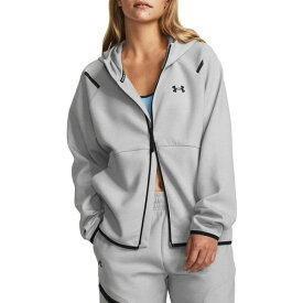 アンダーアーマー レディース パーカー・スウェットシャツ アウター Under Armour Women's Unstoppable Fleece Full-Zip Mod Gray