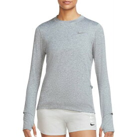ナイキ レディース シャツ トップス Nike Women's Element Running Crewneck Pullover Long Sleeve Shirt Smoke Grey