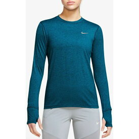 ナイキ レディース シャツ トップス Nike Women's Element Running Crewneck Pullover Long Sleeve Shirt Valerian Blue