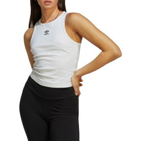 アディダス レディース シャツ トップス adidas Originals Women's Adicolor Essentials Rib Tank Top White