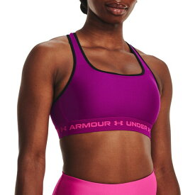 アンダーアーマー レディース カットソー トップス Under Armour Women's Crossback Mid Sports Bra Mystic Magenta/Rebel Pink