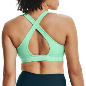 アンダーアーマー レディース カットソー トップス Under Armour Women's Crossback Mid Sports Bra Aqua Foam