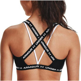 アンダーアーマー レディース カットソー トップス Under Armour Women's Crossback Low Sports Bra Black/White