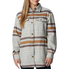 コロンビア レディース ジャケット＆ブルゾン アウター Columbia Women's Calico Basin Shirt Jacket Grey Heathered Stripe