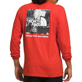 ノースフェイス メンズ シャツ トップス The North Face Men's NSE Box Long Sleeve Shirt Fiery Red/Art