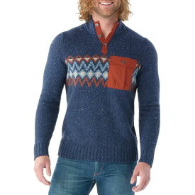 スマートウール メンズ パーカー・スウェットシャツ アウター Smartwool Men's Long Sleeve Heavy Henley Sweater Deep Navy Heather