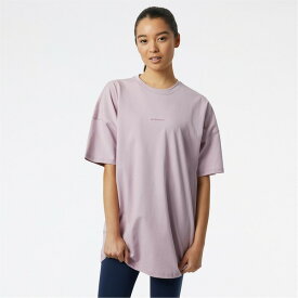 【送料無料】 ニューバランス レディース Tシャツ トップス Logo T Shirt Purple