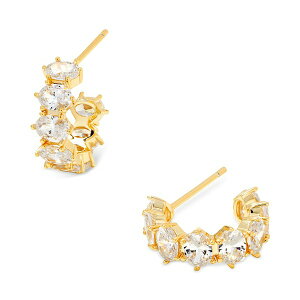 �P���h���X�R�b�g ���f�B�[�X �s�A�X���C�������O �A�N�Z�T���[ Small Cubic Zirconia Huggie Hoop Earrings, 0.53" Gold-plated Cz