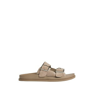 �J���o���N���C�� ���f�B�[�X �T���_�� �V���[�Y Buckle-fastening double-strap slippers Neutrals