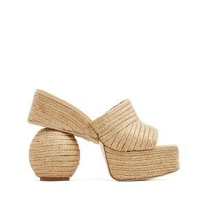 �J���g�K�C�A ���f�B�[�X �T���_�� �V���[�Y Sculpted-heel braided-raffia espadrilles Neutrals