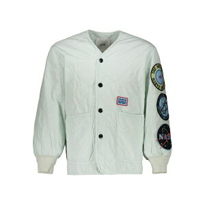 �I�[�G�[�G���V�[ �����Y �W���P�b�g���u���]�� �A�E�^�[ X nasa logo-appliqu?? bomber jacket Green