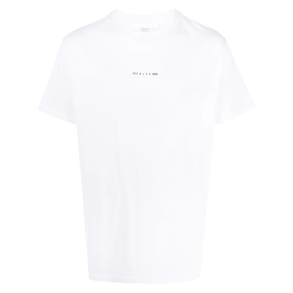 豪華 独特の素材 1017 アリクス 9 エスエム メンズ トップス Tシャツ WTH0001 WHITE 全商品無料サイズ交換 logo-print cotton T-Shirt jewelsofquakerism.org jewelsofquakerism.org