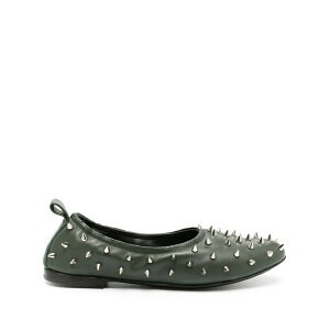 �G�[�W�[�G�� ���f�B�[�X �T���_�� �V���[�Y Milly spike-stud leather ballerina shoes Green